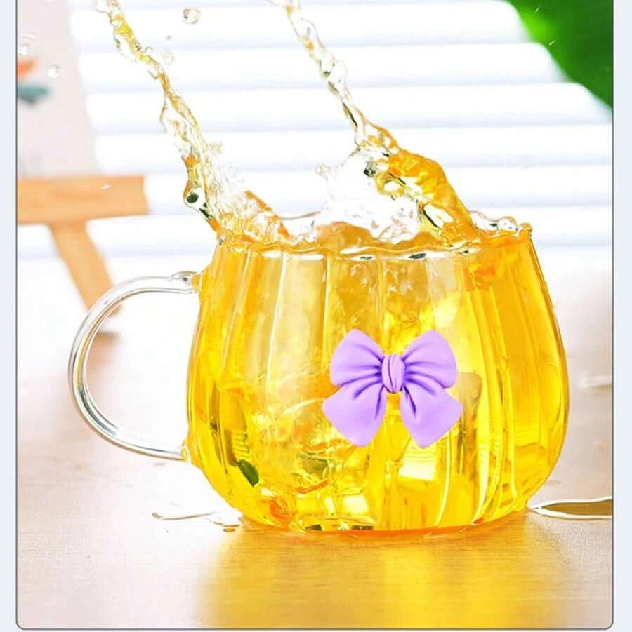 The Transparent Pumpkin Shape Glass Cup. (6 pcs)