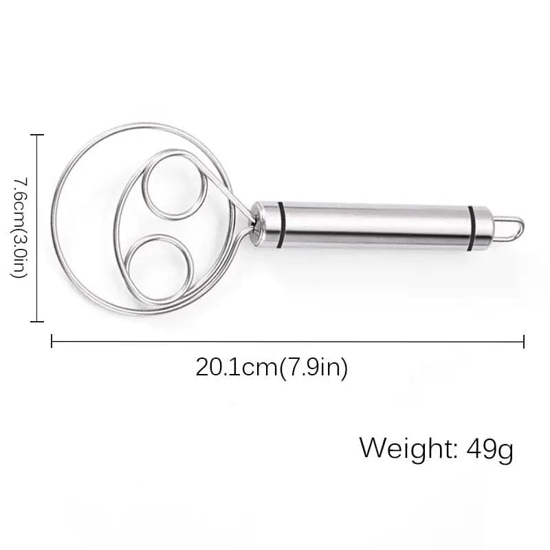 Flour Mixer, Manual Non Stick Cream Beater, Danish Bread Dough Hand Mixer, Dough Whisk Mixer, Kitchen Baking Blender Tool, Durable Handheld Food Blender For Cooking