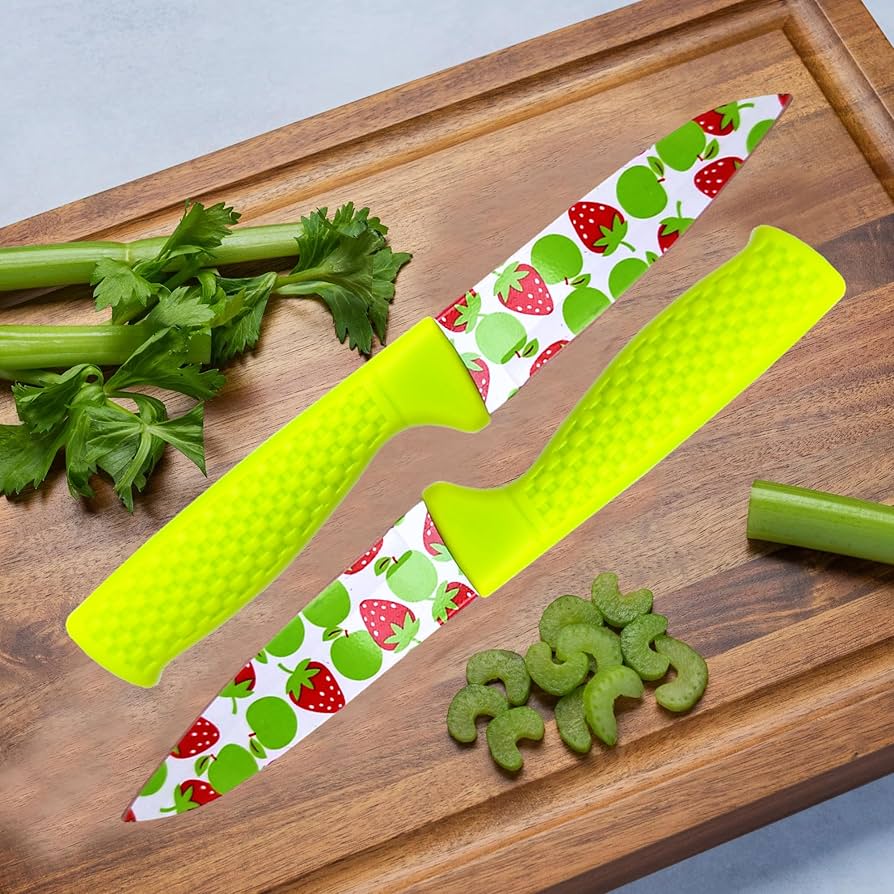 Stainless Steel Fruit Knife, Fruit Design Kitchen Knife, Stainless Steel Fruit Design Knife With Cover