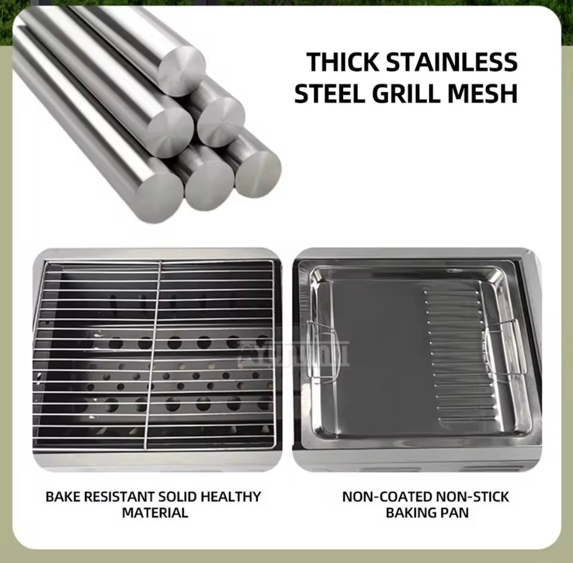 Portable Japanese Barbecue Grill With Stand, Iron Portable Folding Charcoal Barbecue Grill For Outdoor, Multifunctional Portable Charcoal Grill