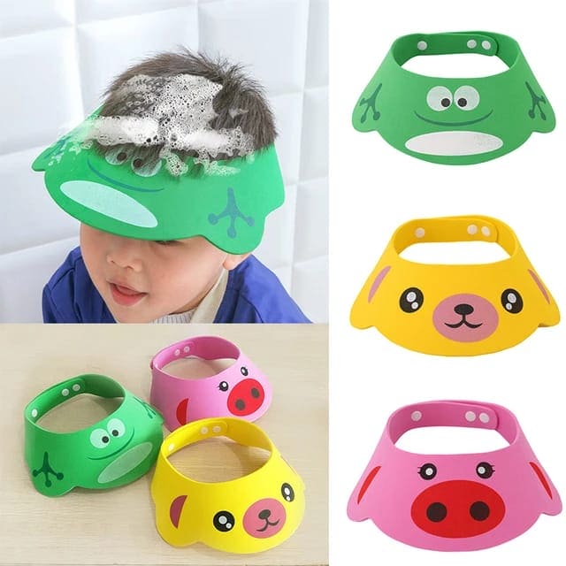 Baby Hair Wash Cap, Waterproof Bath Cap, Adjustable Visor Hat For Shower, Eye Shampoo Splash Guard, Infant Girl Boy Ear Protection Shampoo Cap, Children Hair Wash Hat Head Cover