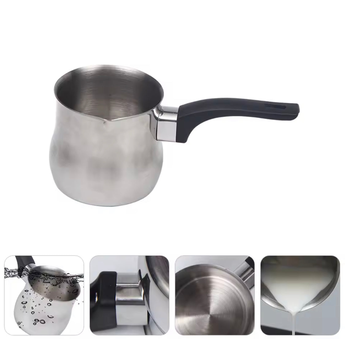 Stainless Steel 3 Pcs Coffee Pot, Leakproof Coffee Kettle, Portable Coffee Maker, Stainless Steel Coffee Pot With Long Handle