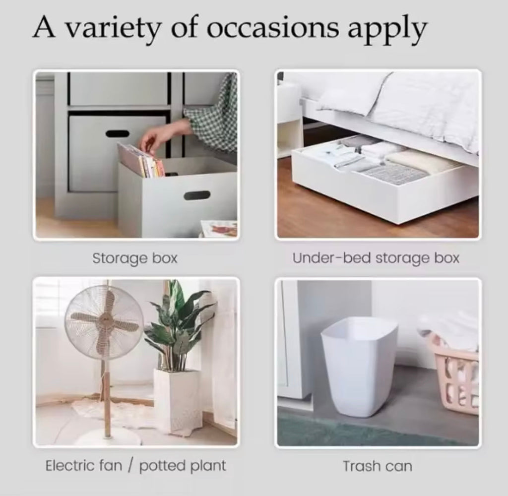 4Pcs Mini Caster Wheels, 360 Degree Free Rotation Universal Wheels, Universal Furniture Pulley, Stainless Steel Mini Swivel Wheels, Self Adhesive Caster Wheels