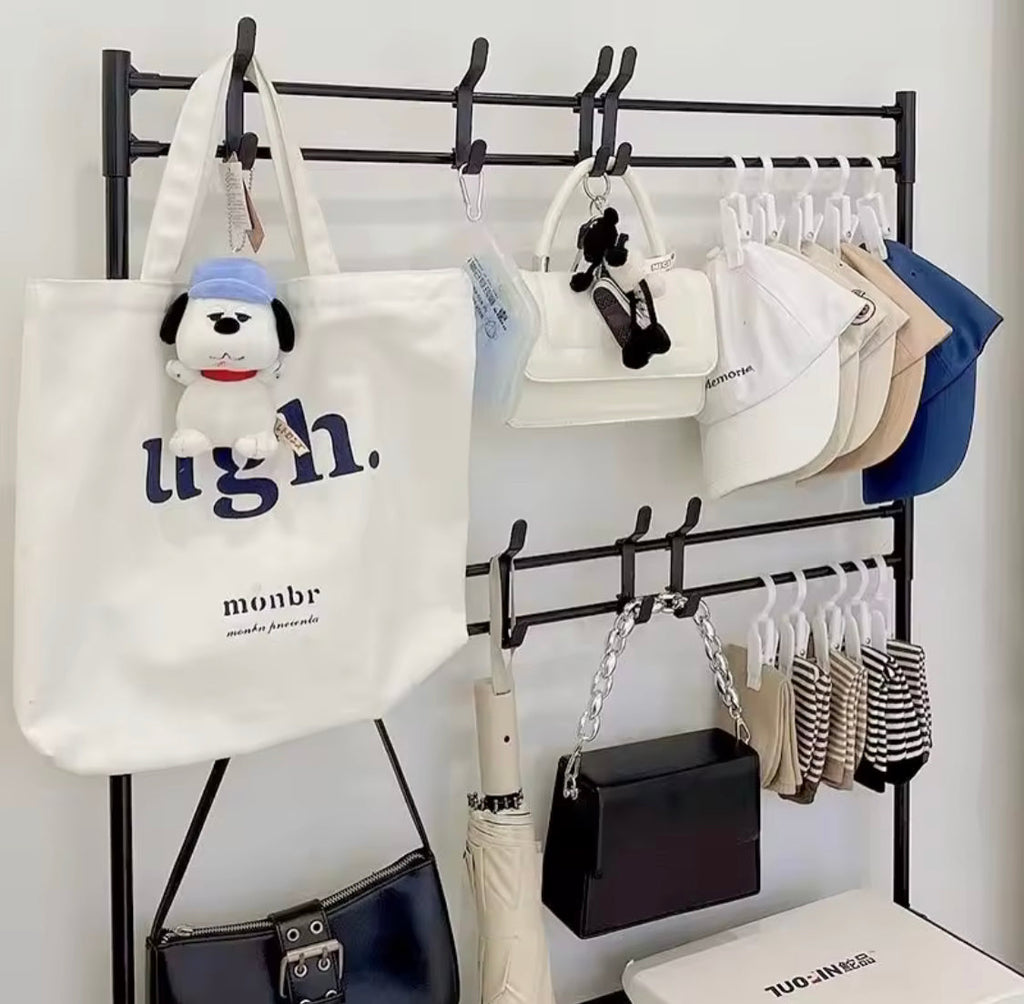 Dust Proof Multifunctional Coat And Shoes Rack, Multi Layer Shoe Storage Rack, Living Room Organizer Shelf