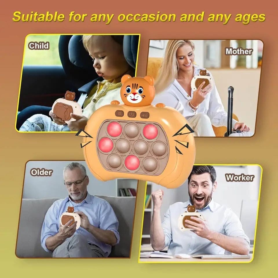 Console Pop Up Toy, Quick Push Game Machine, Light Bubble Puzzle Toy.