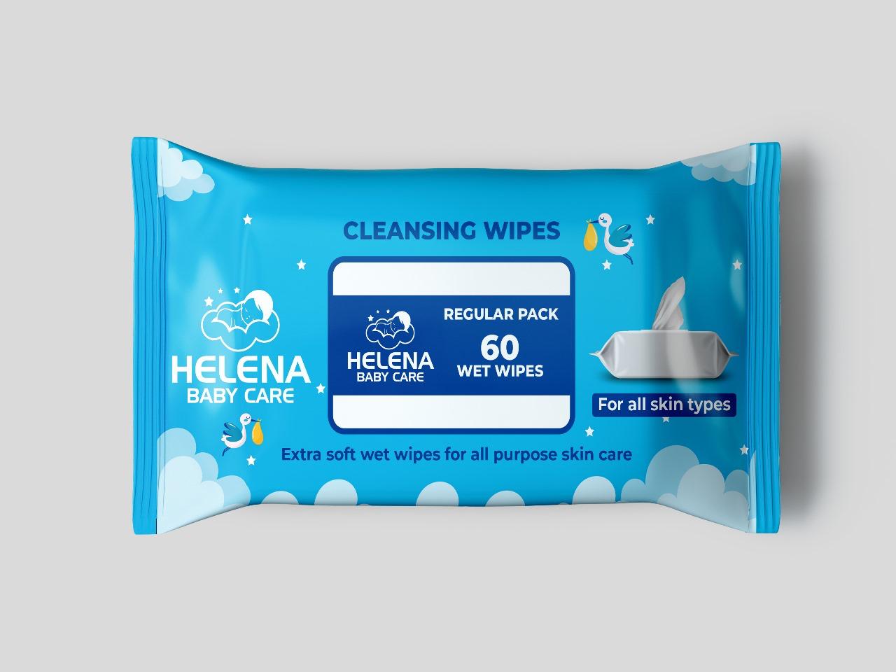 Pack Of 72 Soft Cream Cotton Baby Wipes, Baby Anti Bacterial Wet Wipes, Nonwovens Organic Lint Free Baby Wet Wipes