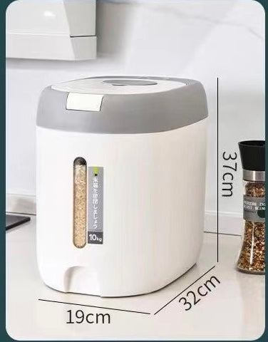 Household Grain Storage Box, Large Capacity Rice Storage Container, Insect Proof Moisture Proof Rice Box
