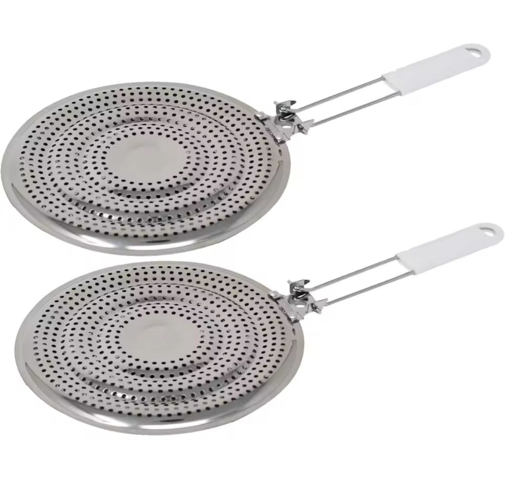 Multipurpose Stainless Steel Stove Heat Diffuser, Foldable Kitchen Stove Flame Guard Simmer Plate, Durable Gas Stove Anti Scalding Mat