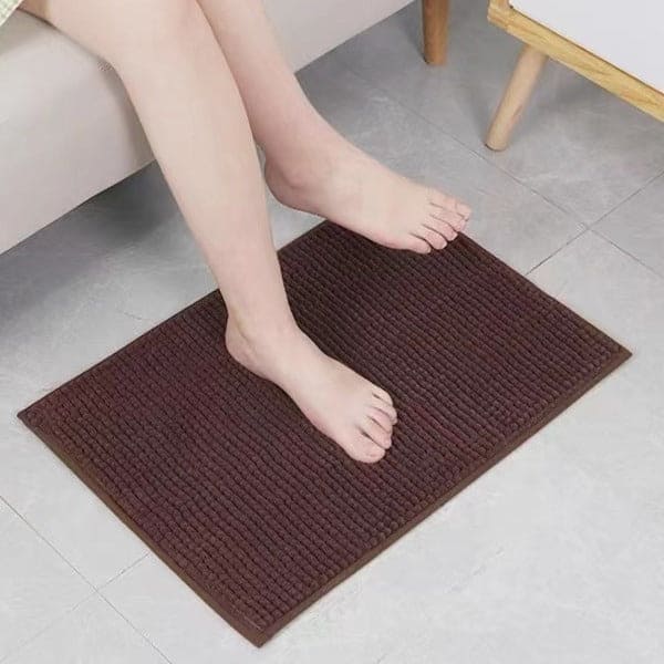 Soft Shaggy Door Mat, Non-Slip Bath Rug, Water Absorbent Floor Mat, Chenille Super Soft Carpet Bedroom Non-Slip Pad, Bathroom Kitchen Floor Mat, Door Entrance Soft Mat, Plush Microfiber Rugs, Washable Quick Dry Bath Rugs, Anti Skid Bathroom Shower Rug