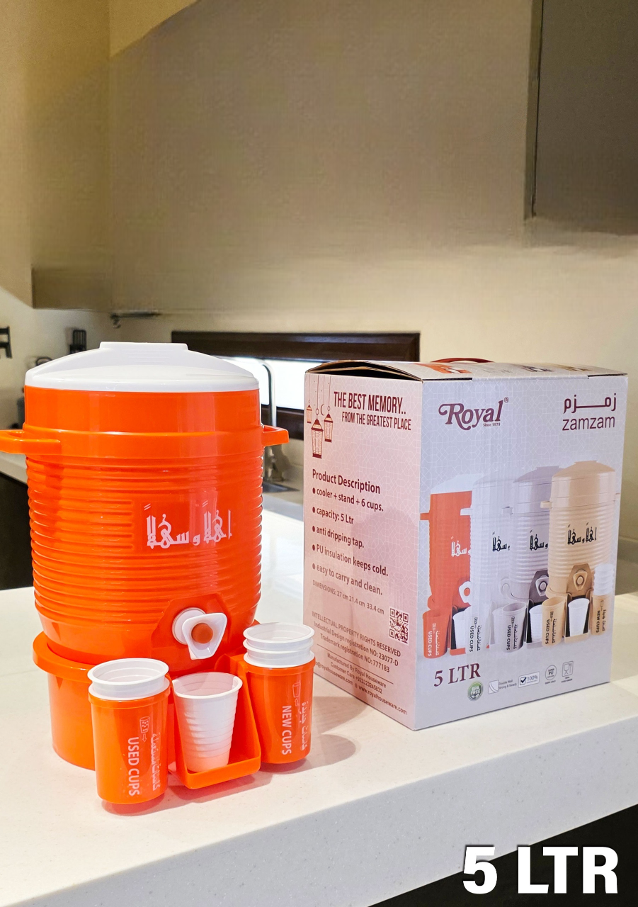 Water Cooler With Glass, Mini water cooler tank, Kitchen Beverage Dispenser Cooler