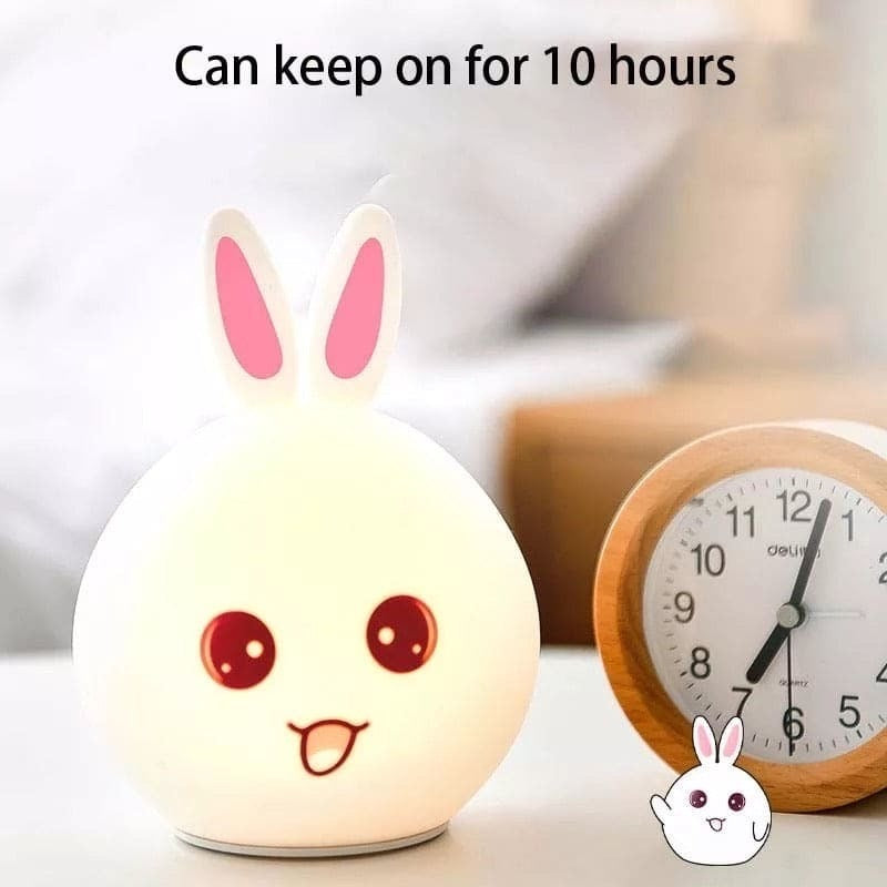 Cute Rabbit Silicone Touch Night Light