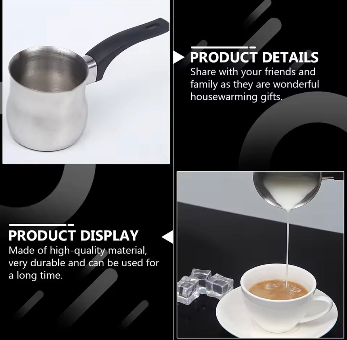 Stainless Steel 3 Pcs Coffee Pot, Leakproof Coffee Kettle, Portable Coffee Maker, Stainless Steel Coffee Pot With Long Handle