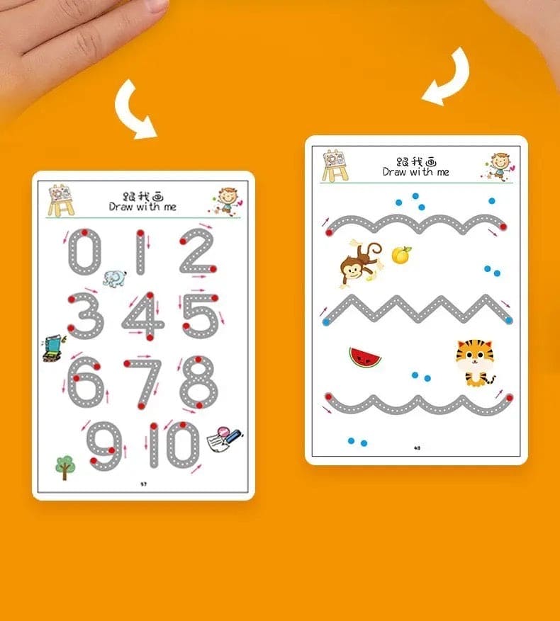 Level 4 Magical Tracing Book, Children 32 Pages Tracing Work Book.