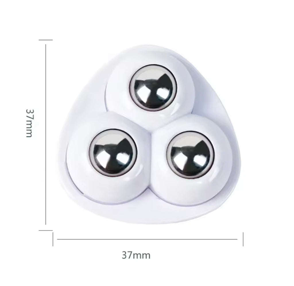 4Pcs Mini Caster Wheels, 360 Degree Free Rotation Universal Wheels, Universal Furniture Pulley, Stainless Steel Mini Swivel Wheels, Self Adhesive Caster Wheels