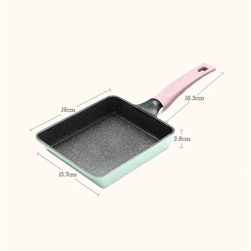 Aluminum Alloy Frying Pan, Cooking Skillet Cookware, Non-stick Square Cooking Skillet Frying Pan