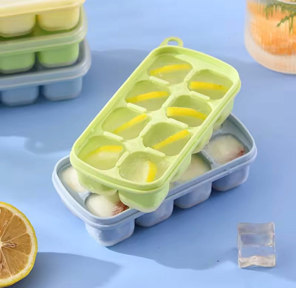 8 Grid Popup Ice Cube Tray, Square Ice Cube Mould, Soft Silicone Ice Cube Mold, Multi Grids Soft Bottom Quick Freezer Fruit Ice Cube Maker
