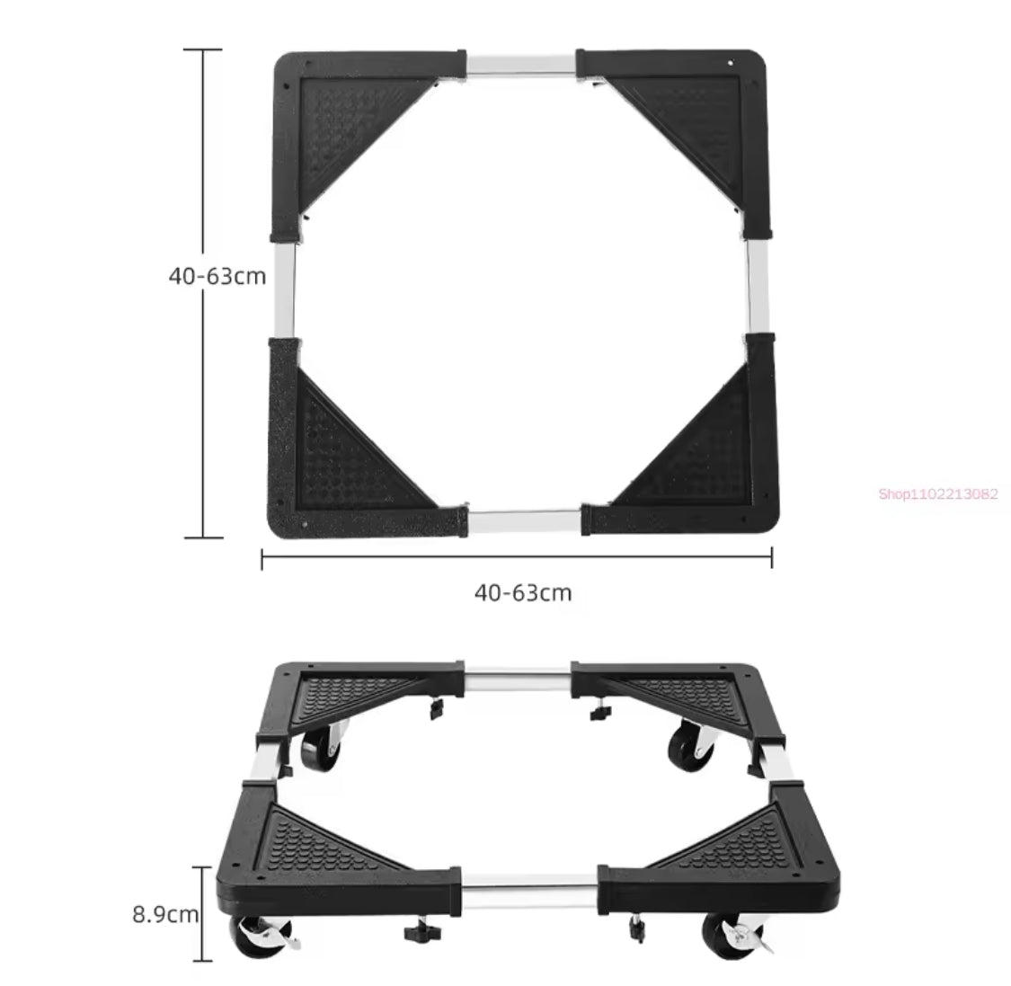 Multifunctional Movable Floor Trolley Stand, Washing Machine Fridge Stand, Adjustable Base Rack Stand With Universal Wheels