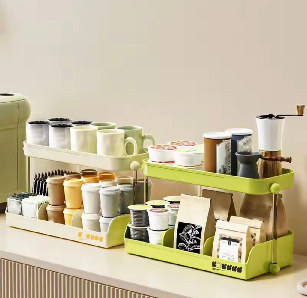 2 Tier Desktop Storage Shelf, Multifunctional Cup Holder, Multipurpose Mug Rack Tea Cup Holder, Kitchen Coffee Cup Rack For Office Home