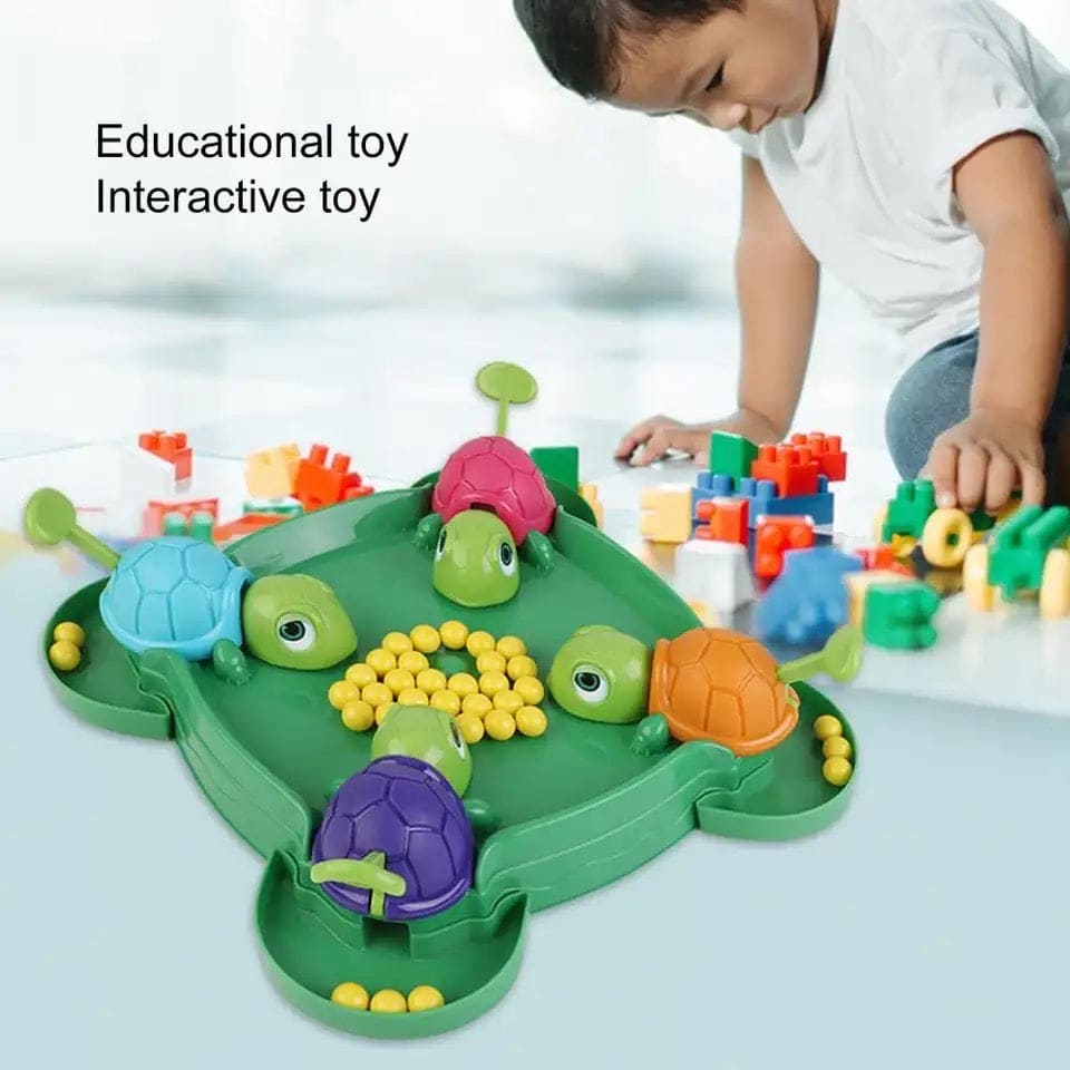 Hungry Turtle Board Toy, Turtle Snatching Bean Ball Table Game.