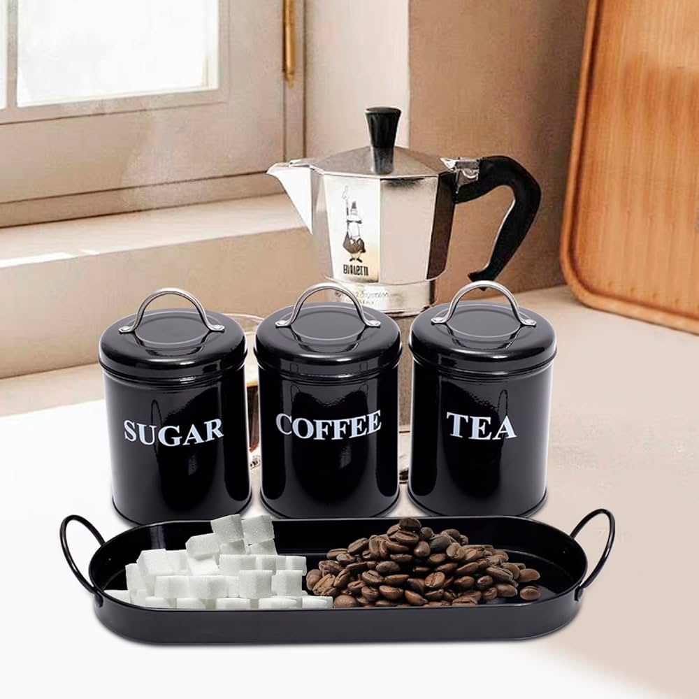Set Of 3 Coffee Sugar Container Set, Seasoning Bottle Spice Jars, Multifunctional Kitchen Cereal Dispenser Storage Containers