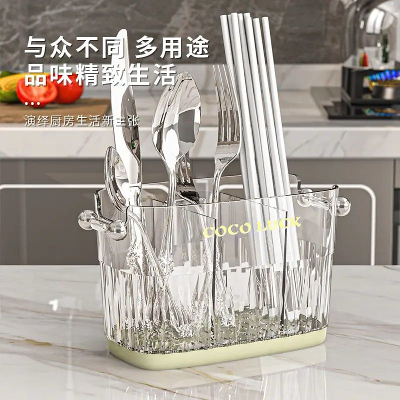 Plastic Cutlery Holder, Creative Cutlery Organizer, Spoon Fork Chopsticks Storage Rack, Kitchen Cutlery Storage