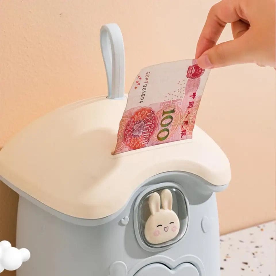 Mushroom Money Banking Toy, Kid Money Saving Box, Banks Coin Box With Lock Key, Multipurpose Treasure Chest Box, Children Lockable Coin Box, Paper Note And Coin Saving Box