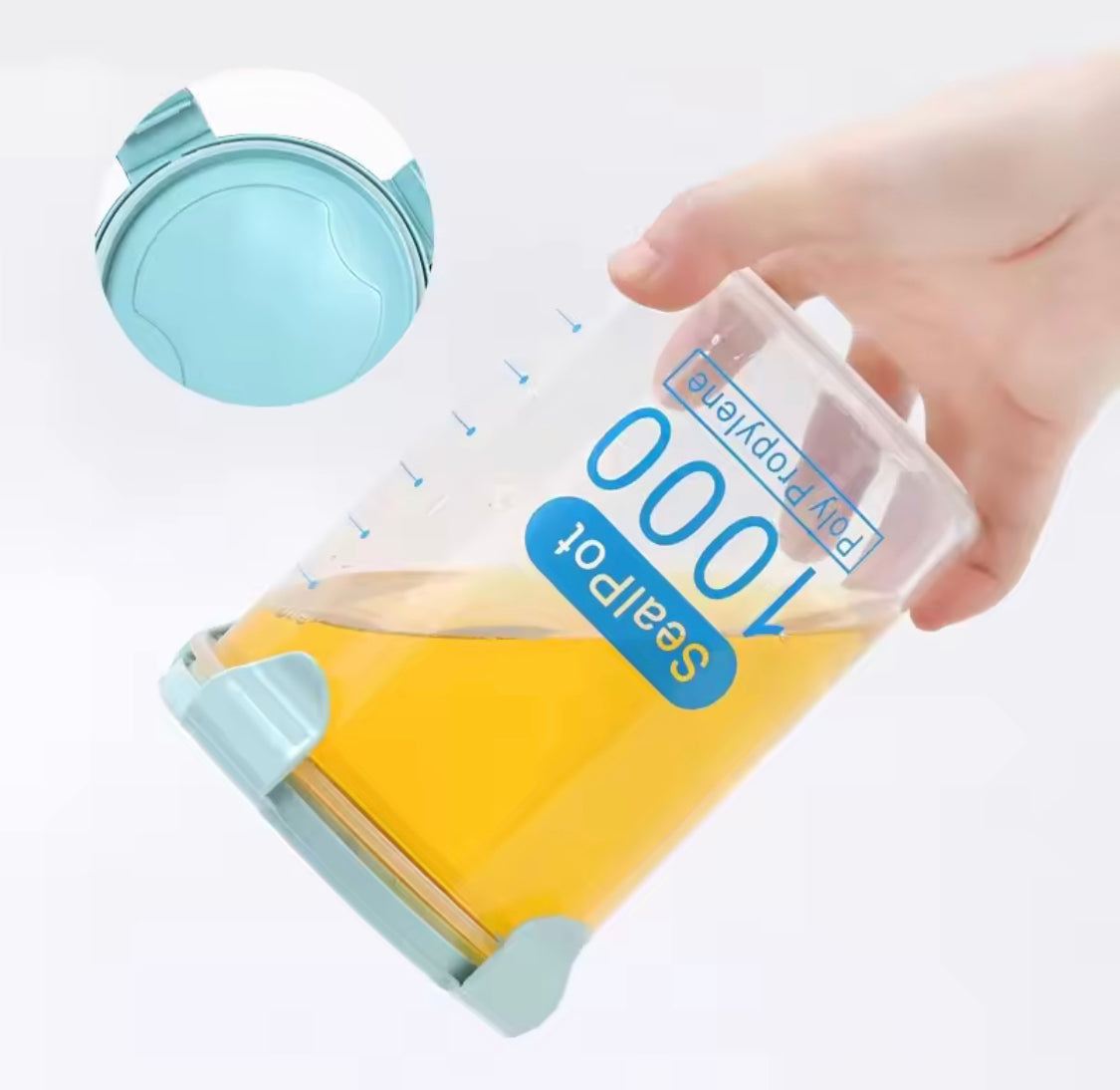 Plastic Transparent Airtight Jar, Transparent Plastic Cereal Cans, Kitchen Multigrain Sealed Jars, Refrigerator Storage Organizer