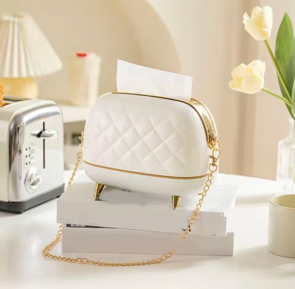 Hand Bag Style Tissue Box, Large Capacity Napkin Holder, Living Room Tissue Dispenser