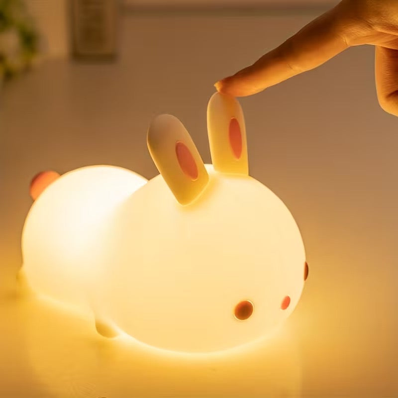 Cute Bunny Silicone Touch Night Light.