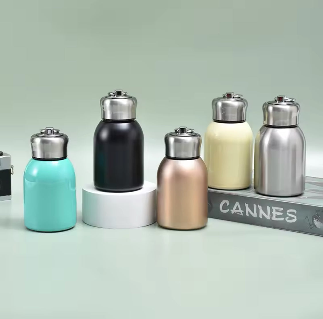 300ml Mini Thermos Bottle,  Stainless Steel Insulated Water Thermos, Leak Proof Sport Tumbler Kettle