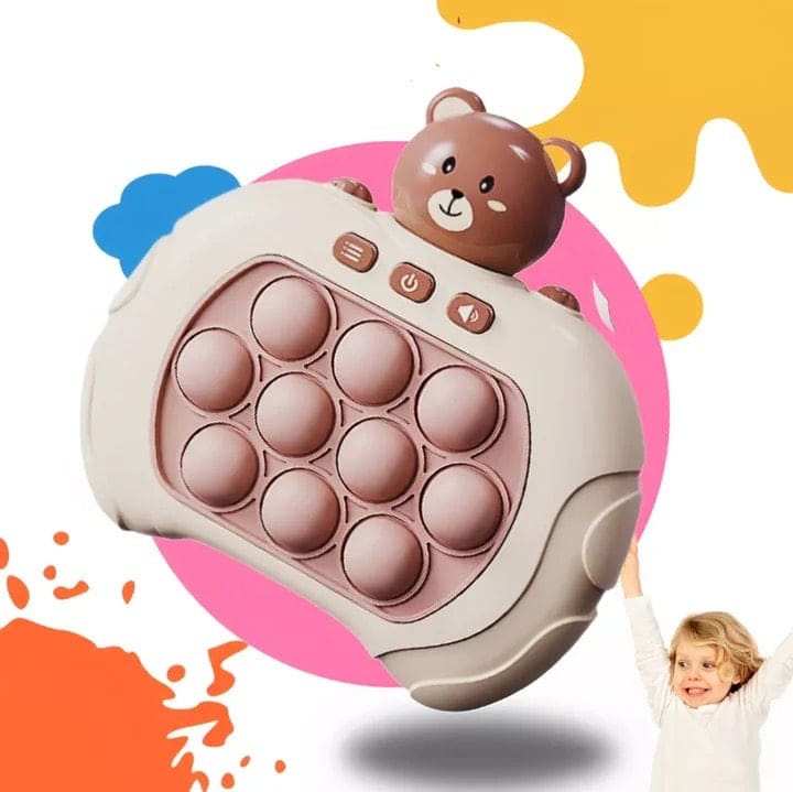 Console Pop Up Toy, Quick Push Game Machine, Light Bubble Puzzle Toy.