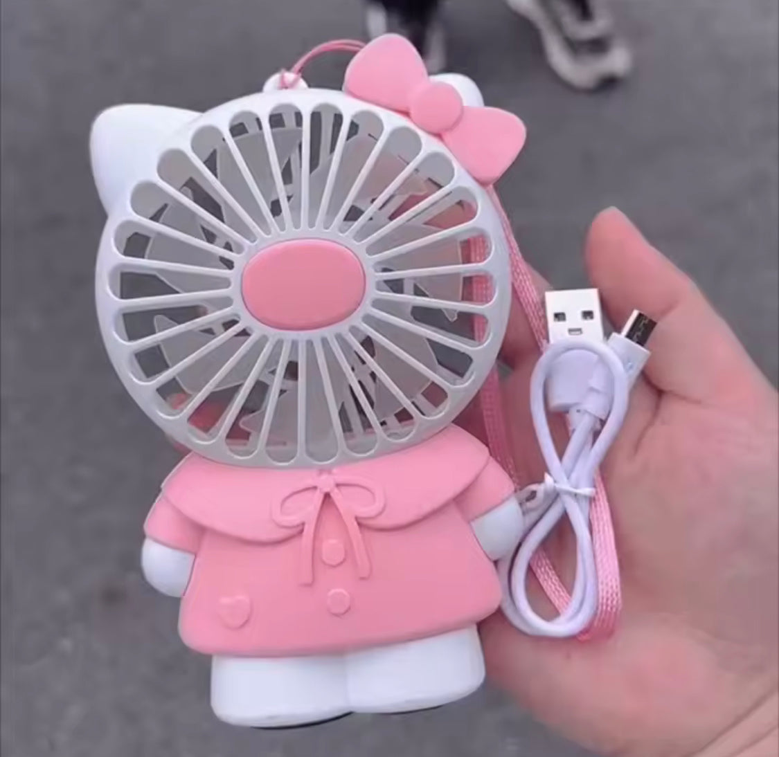 Hello Kitty Handheld Small Fan, Rechargeable Handheld Fan, Mini Pocket Fan