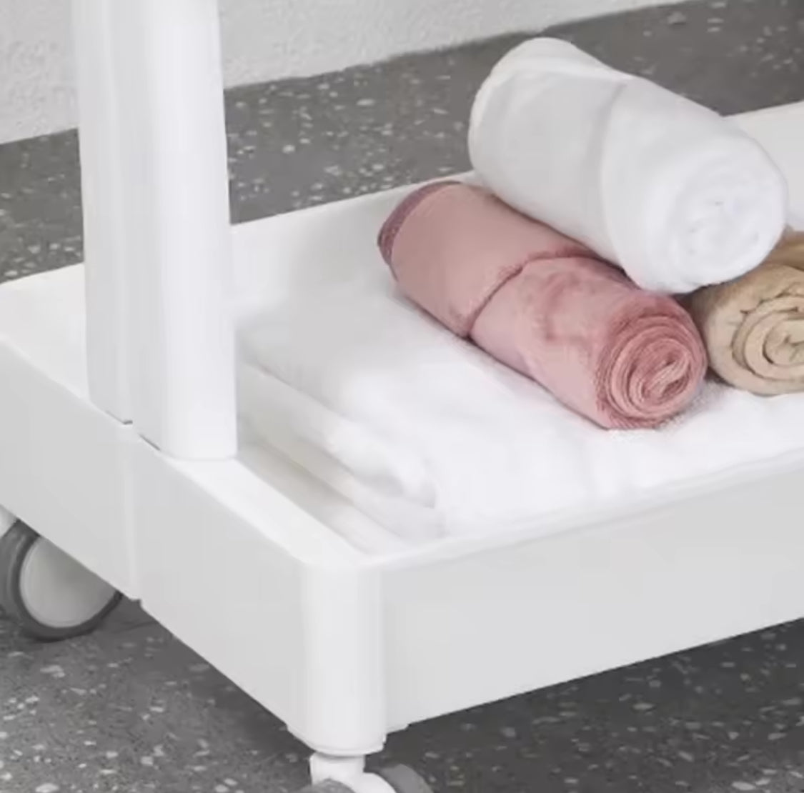 Three Layer Bathroom Storage Trolly, Multifunctional Storage Tool Cart, Multi Layer Sundries Storage Organizer, Movable Snack Storage Rack