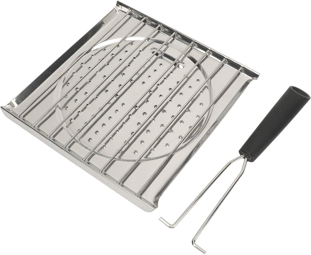 Foldable Grill Basket, Stove Top Toaster Rack, Stainless Steel Grilling Pan, Square Heat Resistant Tray, Flat Griddle Plate Tray, Camping Cookware, Kitchen Stove Top Toaster