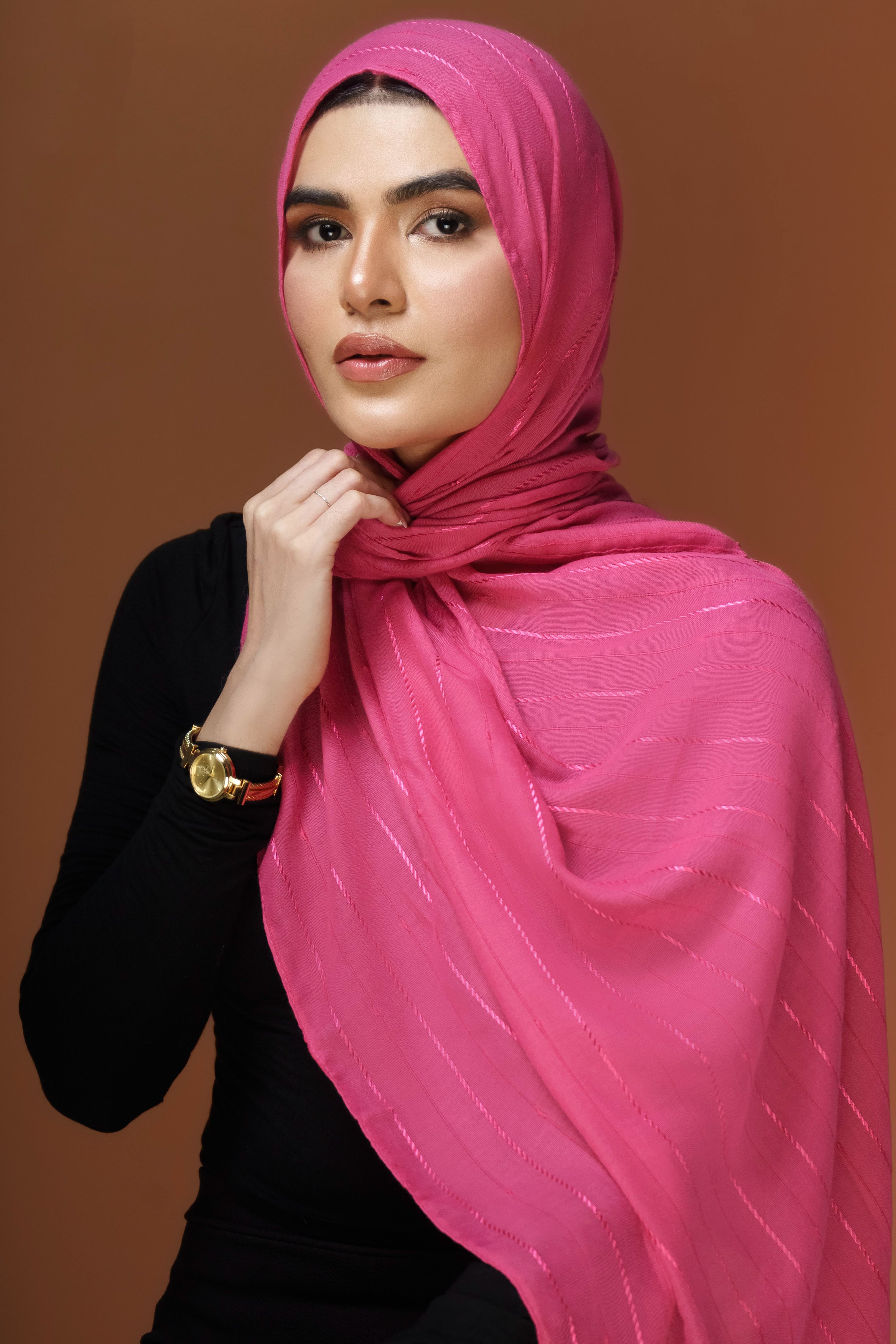 Stripes Lawn - Hot Pink