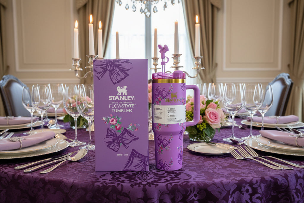 The Floral Quencher H2.0 FlowState™ Tumbler | 40 OZ | Purple