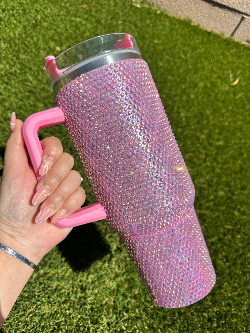 40 Oz Rhinestone Studded Tumbler