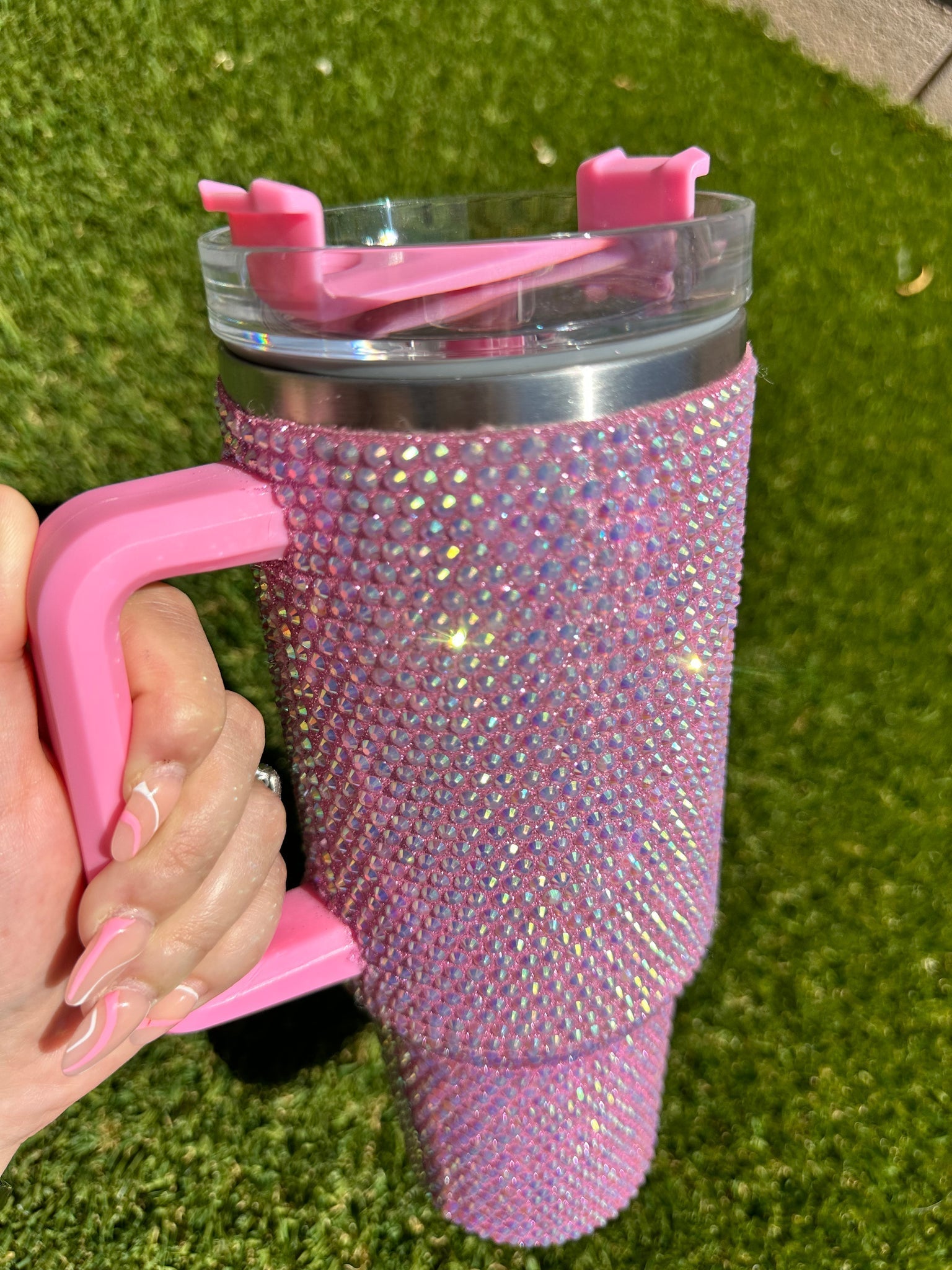 40 Oz Rhinestone Studded Tumbler