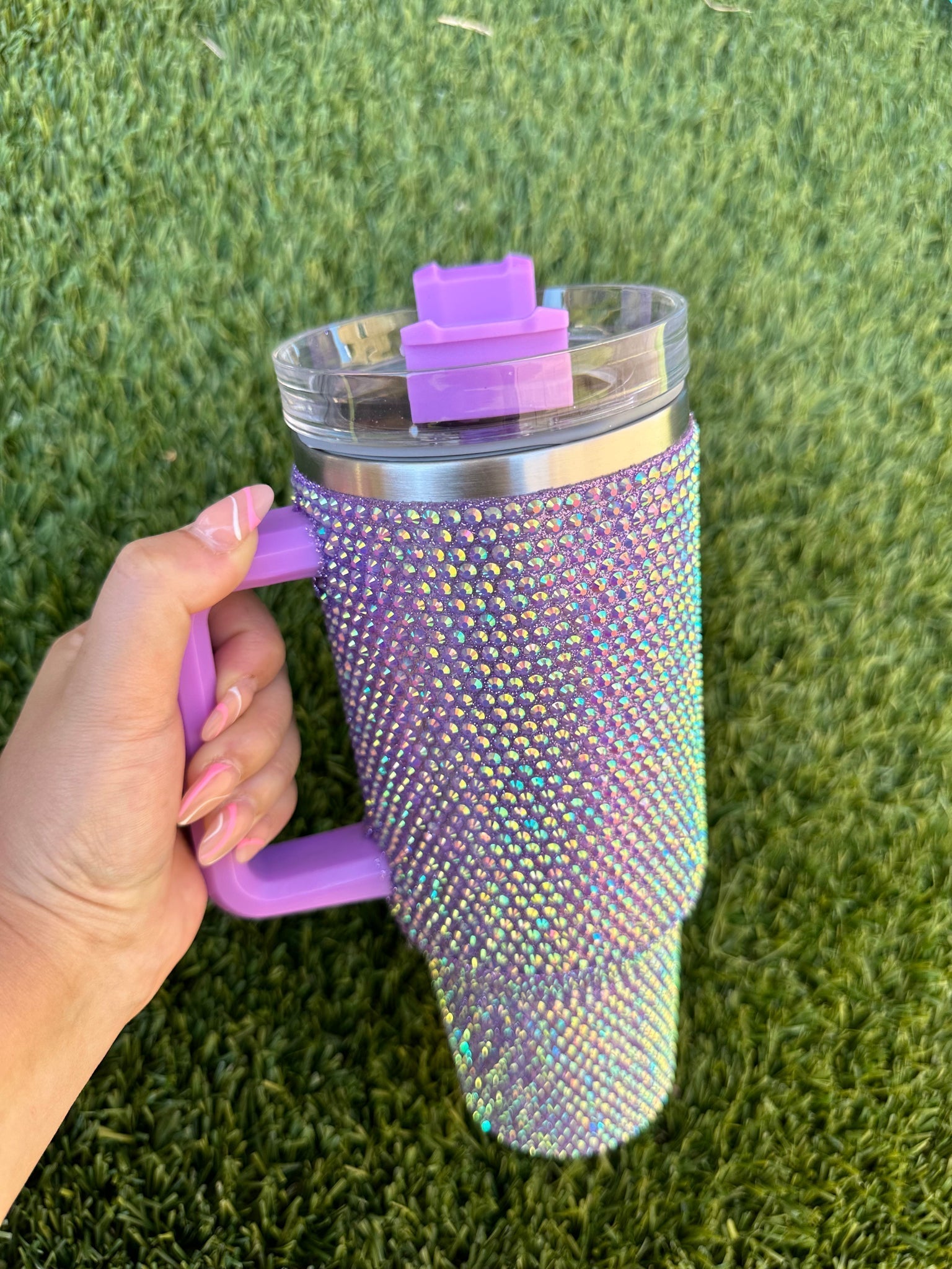 40 Oz Rhinestone Studded Tumbler