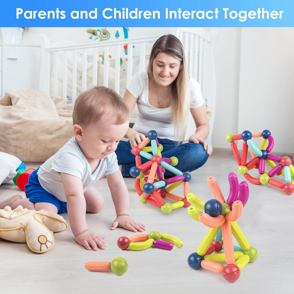 Magnetic Blocks Bar Toy, Magnetic Sticks & Balls Building Blocks Toys.