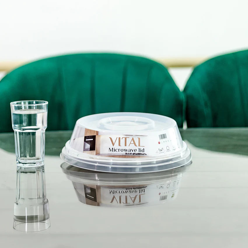 Vital Microwave Lid With Tray, Kitchen Cake Baking Bowl With Cover, Plastic Oven Food Cover, Microwave Plate Cover