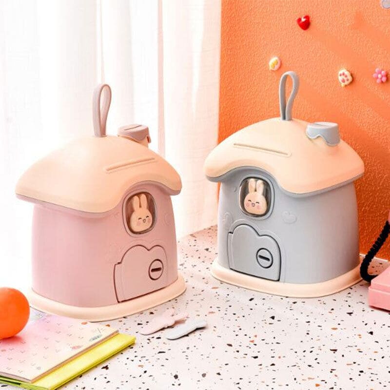 Mushroom Money Banking Toy, Kid Money Saving Box, Banks Coin Box With Lock Key, Multipurpose Treasure Chest Box, Children Lockable Coin Box, Paper Note And Coin Saving Box