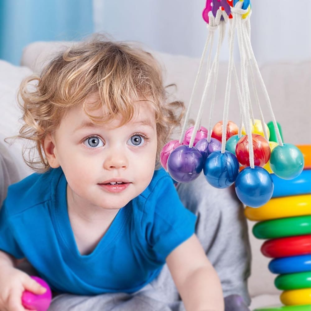Pro Clackers Ball, Fidget Clack Balls, On String Shake Impact Ball, Kids Rope Latto Toys, Clacker Ball Toys for Kids, Swing Ball For Kids, Anti Stress Classic Toy For Kids, Swing Ball Toy