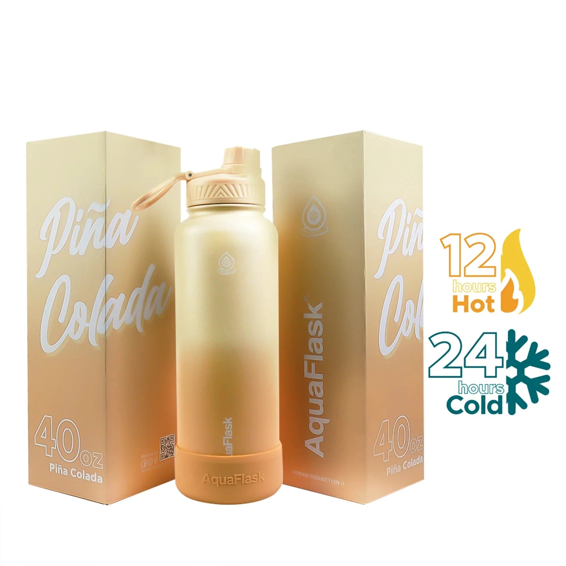 AquaFlask Bottle (40oz) - Pina Colada