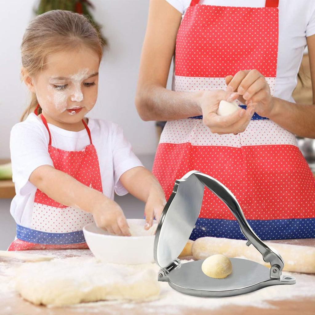 Roti Press Maker, Foldable Doughs Pressing Tool, Manual Corn Tortillas Pressing Tools, Non Stick Tortilla Pie Maker Press Pan, Foldable Durable Chapati Presser, Homemade Tortilla Pie Bakeware, Home Kitchen Cooking