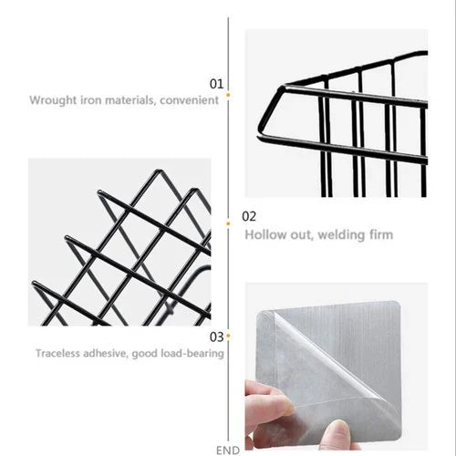 Metal Sponge Holder With Towel Stand, Kitchen Dish Cloth Sponge Shelf Storage Basket.