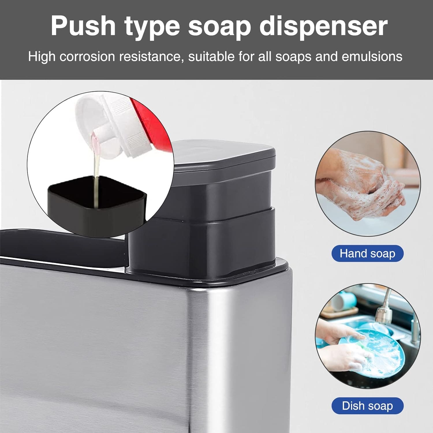 Kitchen Sink Cutlery Holder, Stainless Steel Flatware Organizer, Kitchen Utensils Cutlery Caddy Counter, Multifunctional Kitchen Sink Washing Sponge Storage Rack, Chopstick Cage with Water Outlet Tray