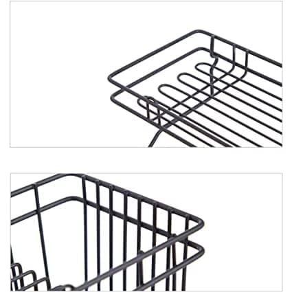 Corner Storage Caddy Basket, Kitchen Bathroom Magic Hanging Rack, Self Adhesive Wardrobe Hanging Organizer, Metal Wall Mounted Storage Shelf With Towel Hanging Rack, Home Kitchen Bathroom Wall Hanging Shelves