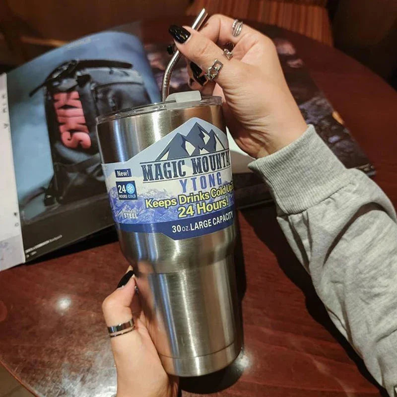 Stainless Steel Tumbler With Magnetic Lid