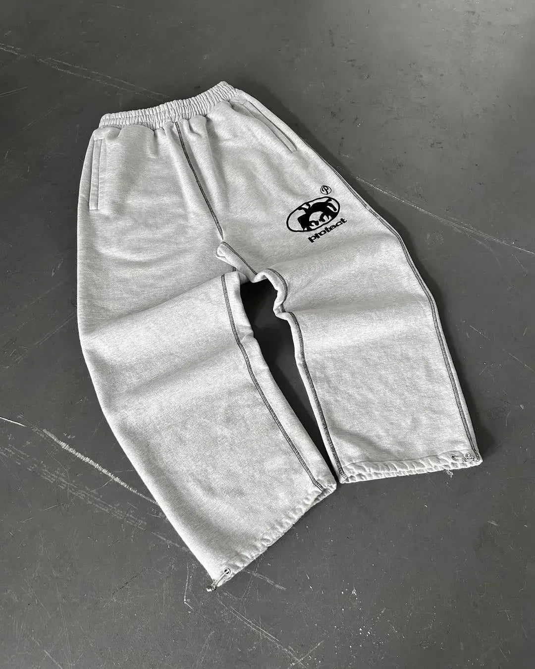 Korea's new simple striped loose casual pants.